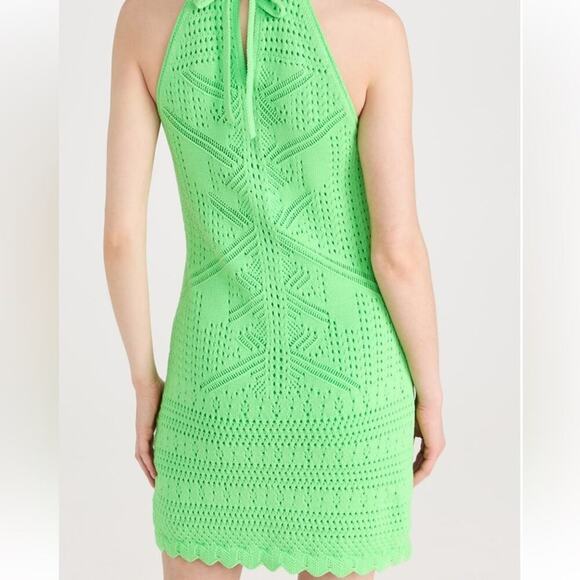 Jonathan Simkhai Bright Green Shireen Engineered Lace Mini Dress NWT XS - Picture 2 of 15